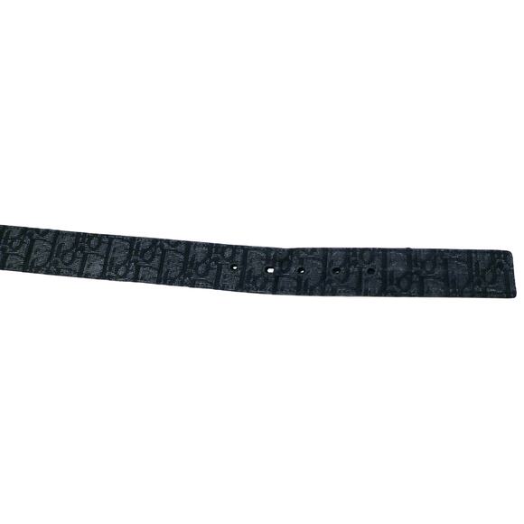 Dior Belt Reversible Oblique Jacquard Navy Black with Buckle 36" - Picture 9 of 11